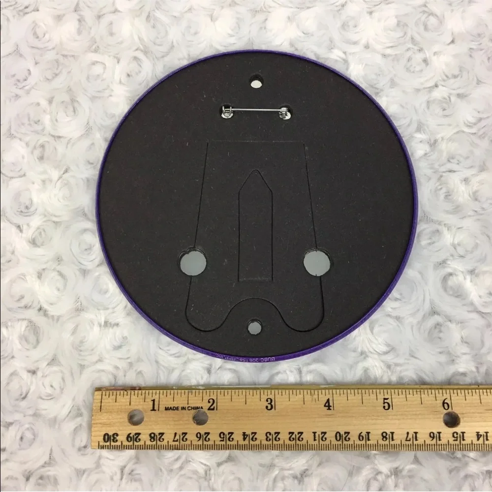 LARGE 6 Inch Round‎ Purple Pin w Funny Quote